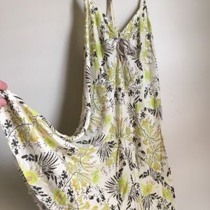 Free People vintage Tropical Hawaii beach tunic vintage floral shirt.